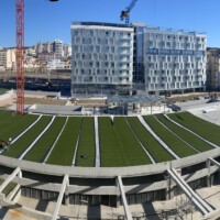 Multiservizi casa dello studente La Plaia Cagliari: pavimento in erba sintetica safitex